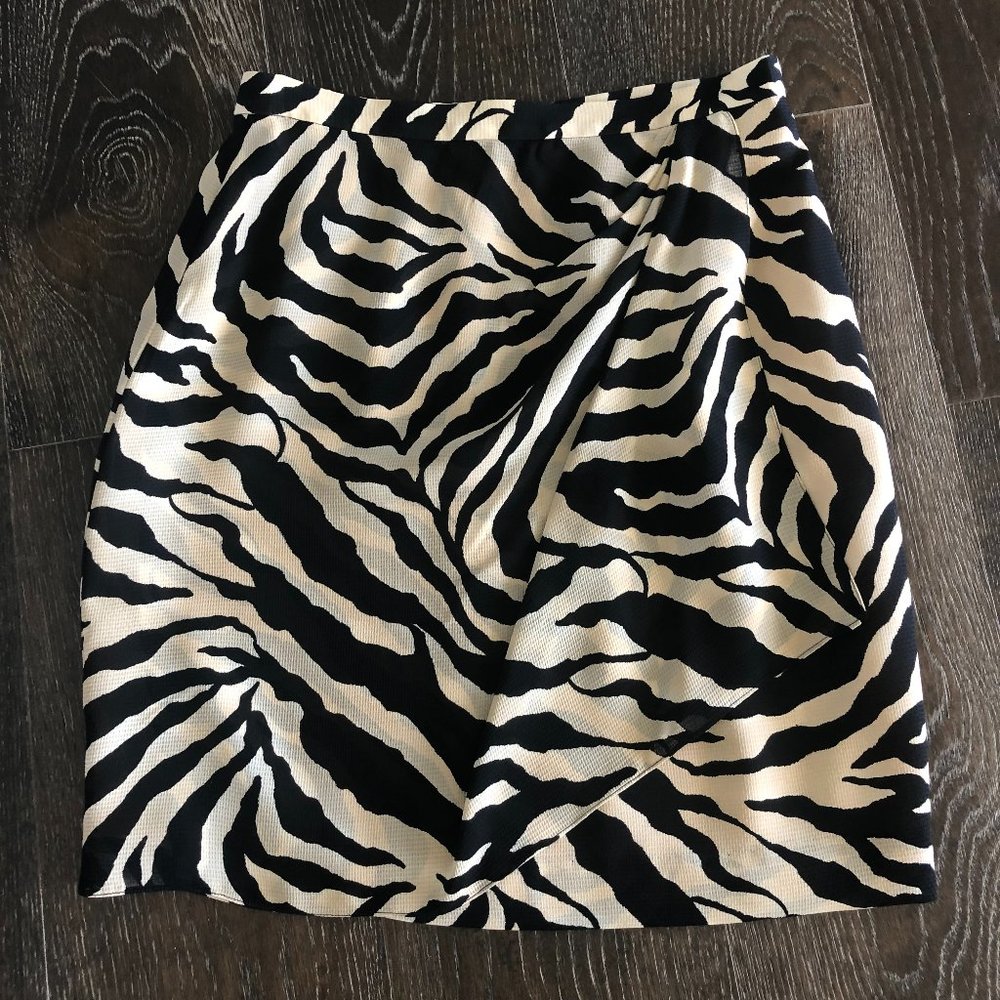 Carlisle faux wrap silk skirt